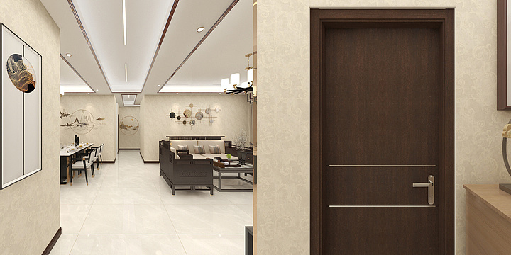 设计师-冯工-华廷悦府F户型108平-新中式-装修设计方案