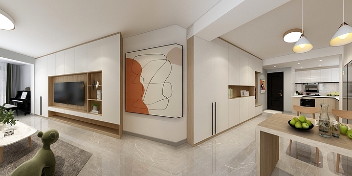 哈曼妮设计工作室-岭南家园F座2单元704雅居设计-装修设计方案