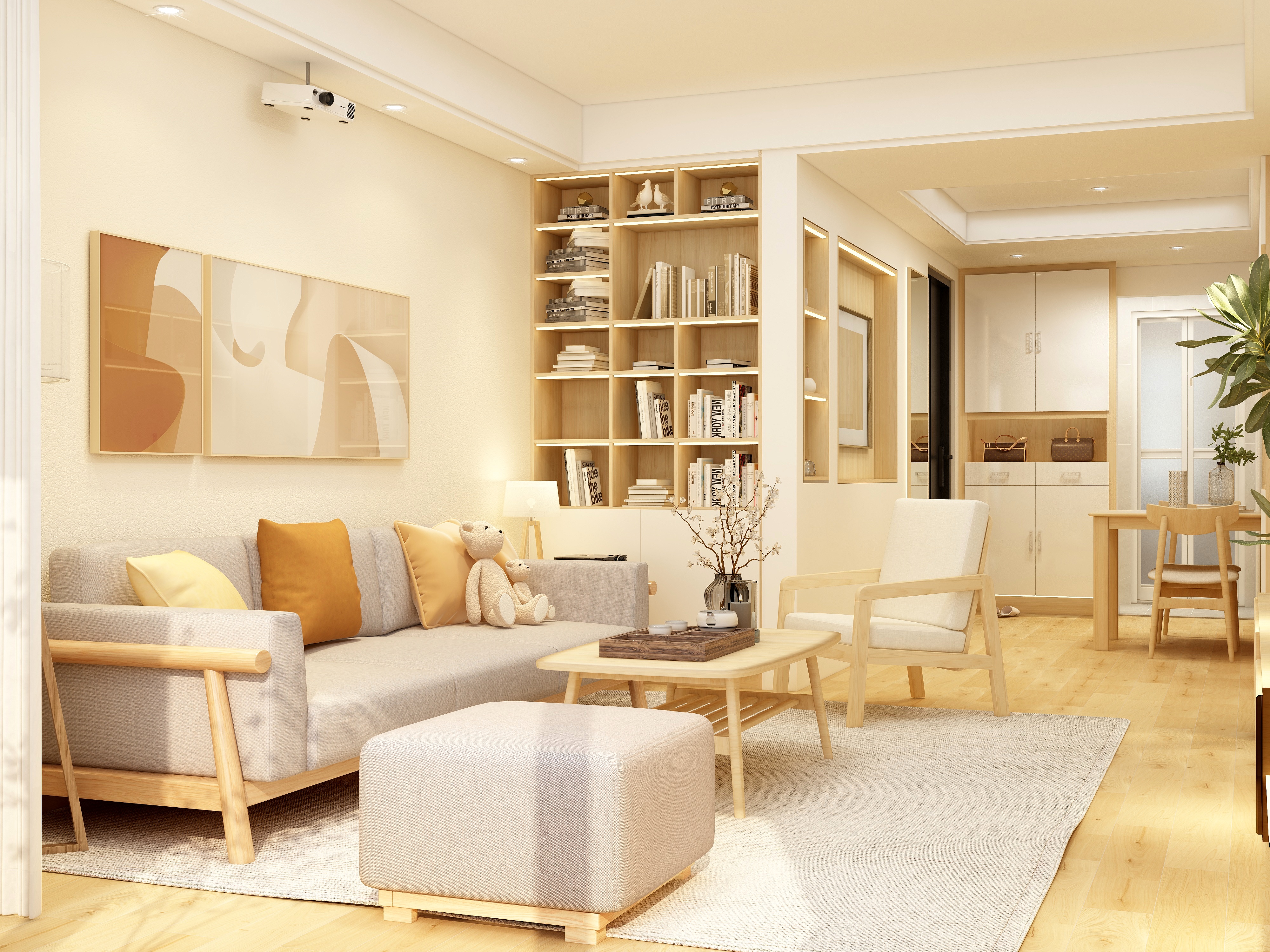 李佳洋-日式原木风两房设计装修效果图