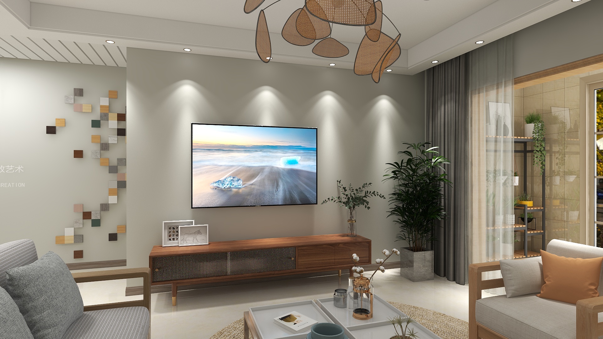 家装设计师孙超飞-香樟公馆一楼带院-装修设计方案