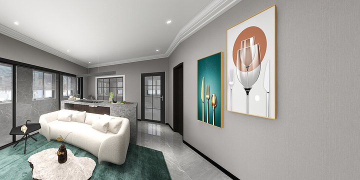 郭奎装饰-瑞和园89.50㎡B户型3室2厅1卫-装修设计方案