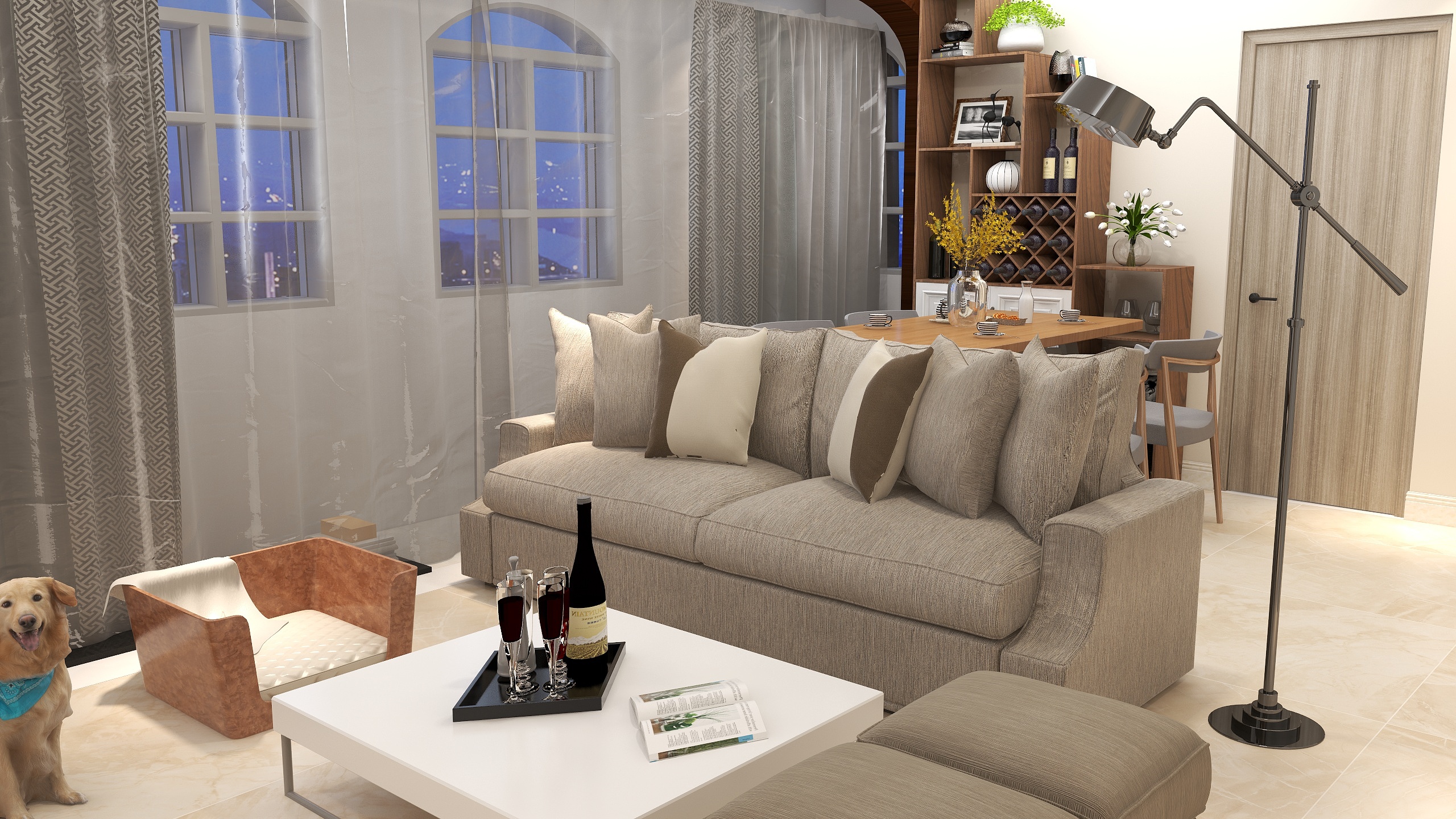 柏辰YjGm-瑞和园89.50㎡B户型3室2厅1卫-装修设计方案