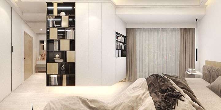 hhcyy-140平极简现代风-《白色恋人》-装修设计方案