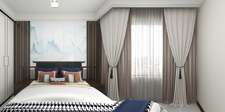 水滴石穿007-上石桥户型新中式-装修设计方案