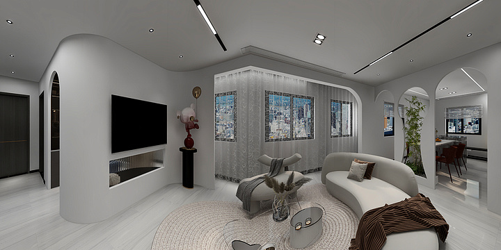 陌上桉-瑞和园89.50㎡B户型3室2厅1卫-装修设计方案