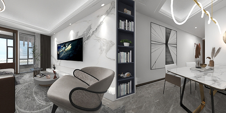 全案设计师苏婷-三居室极简生活家-装修设计方案