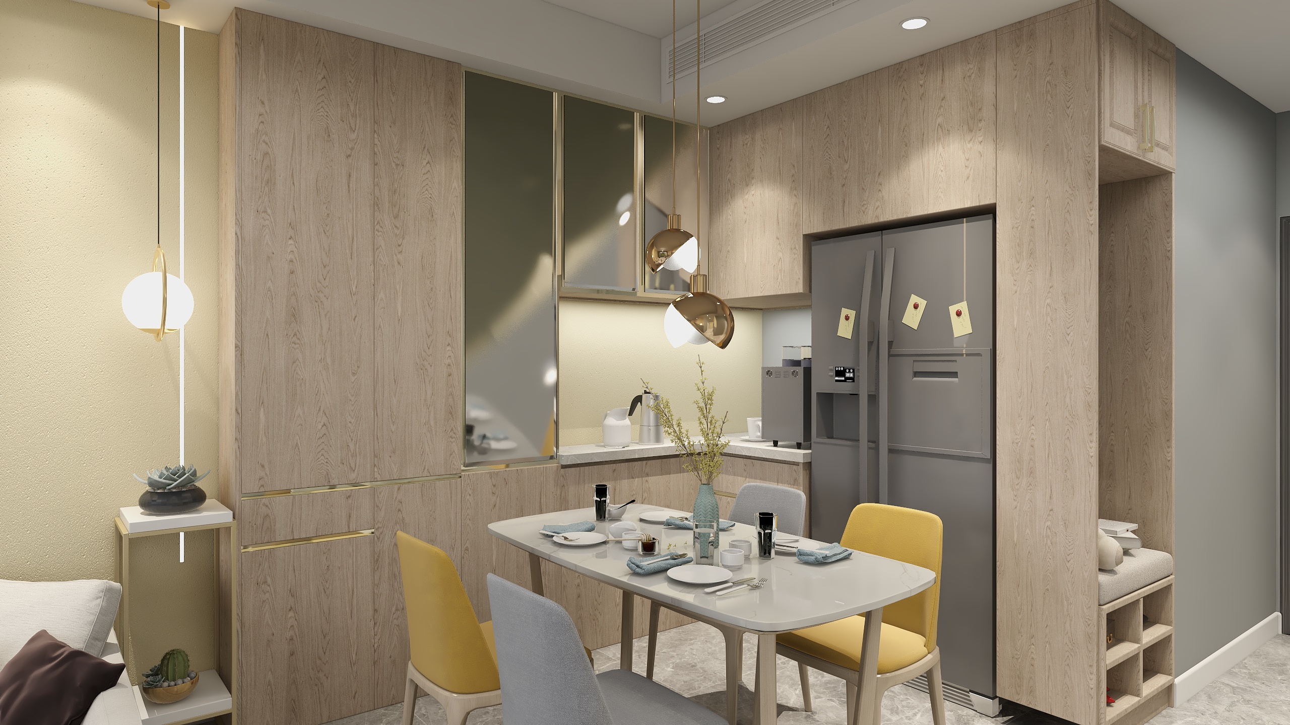 何杜杨-德信海德公园83.00㎡A2’3室2厅1卫1厨-装修设计方案