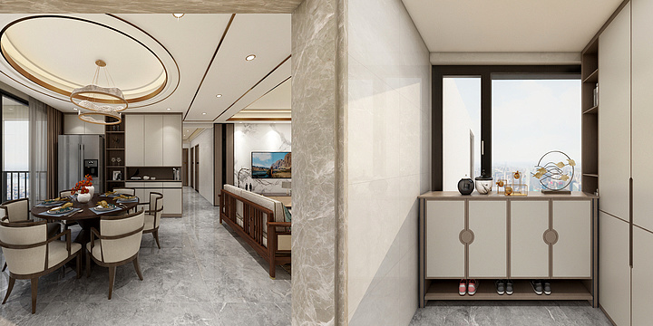 佛山家装设计师-维港半岛15B座1801邓总-装修设计方案