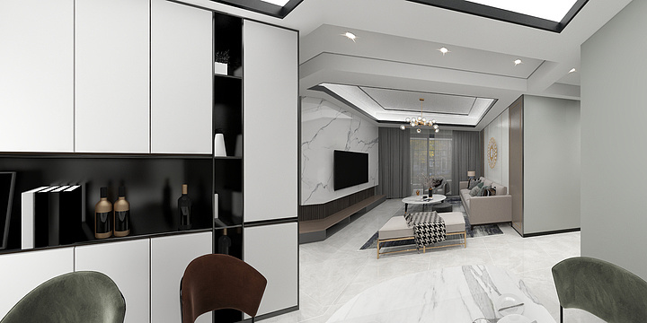 英勇无敌的小田-125平现代-装修设计方案