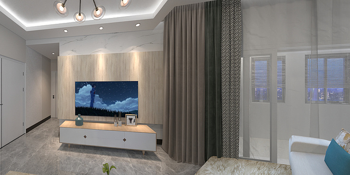 影_豆豆-瑞和园89.50㎡B户型3室2厅1卫-装修设计方案