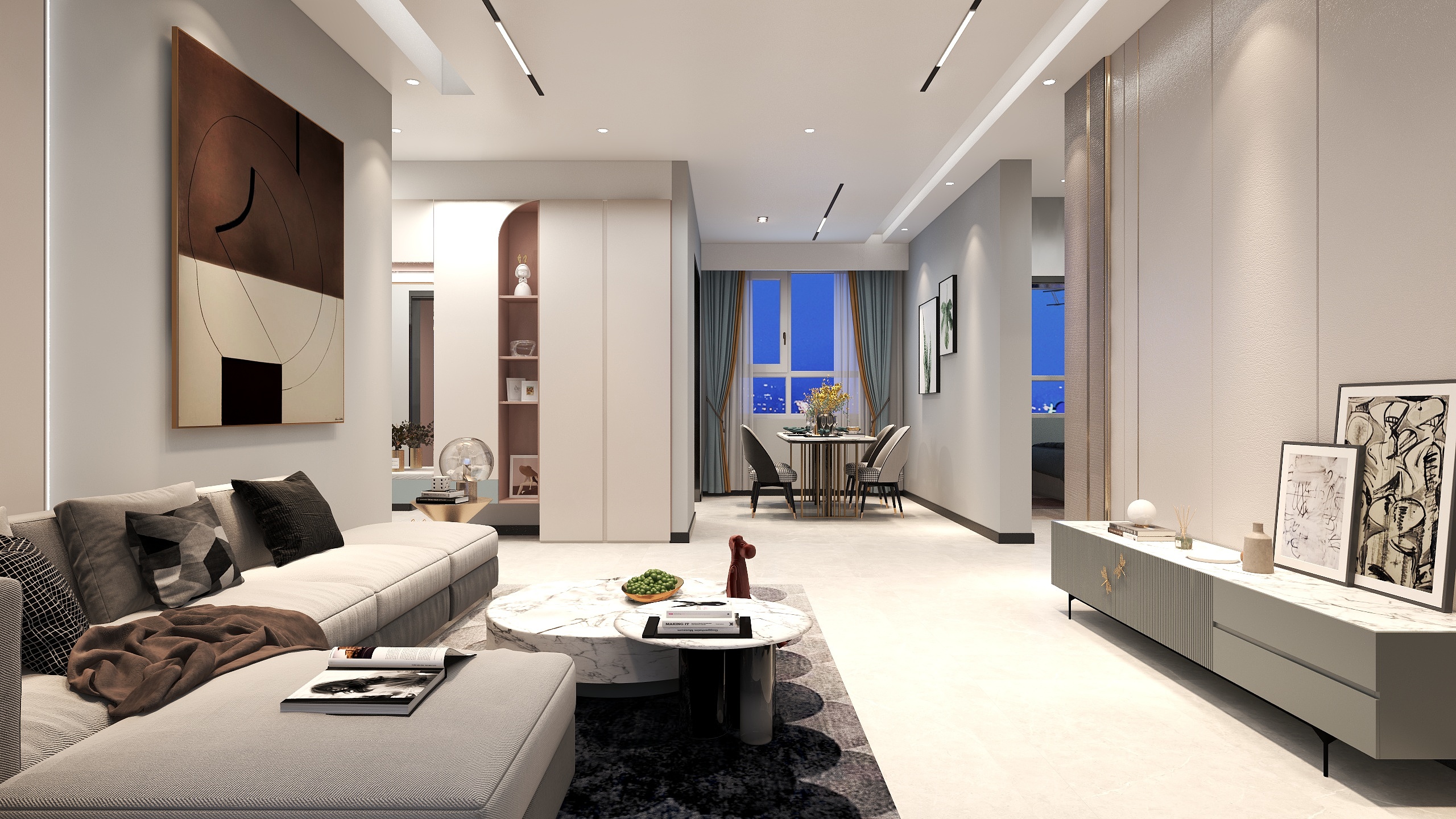 冠堂装饰顾轲设计-东樾城样板间-119m²装修效果图