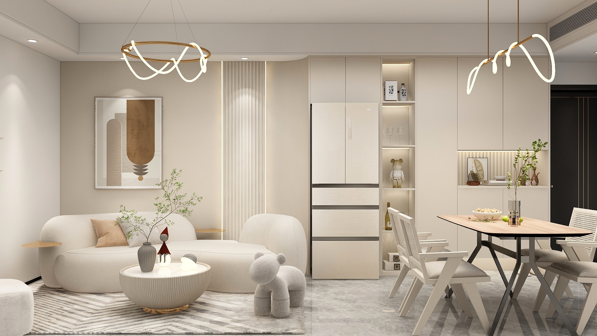 黄洁-【胭脂与蝉】--奶油侘寂风103㎡-装修设计方案