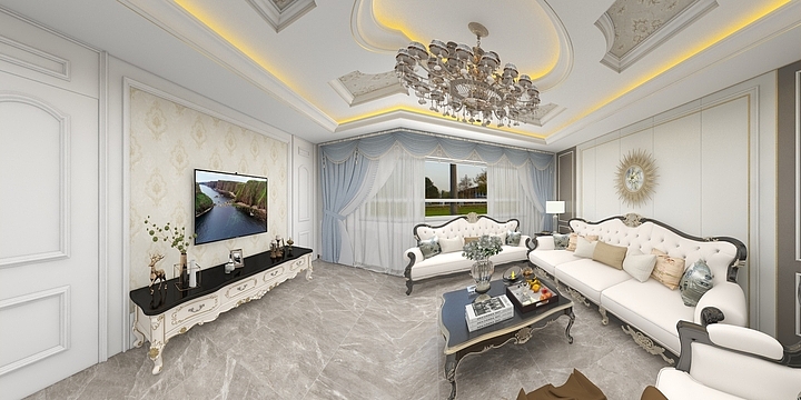意品轩-张家口底商欧式-装修设计方案