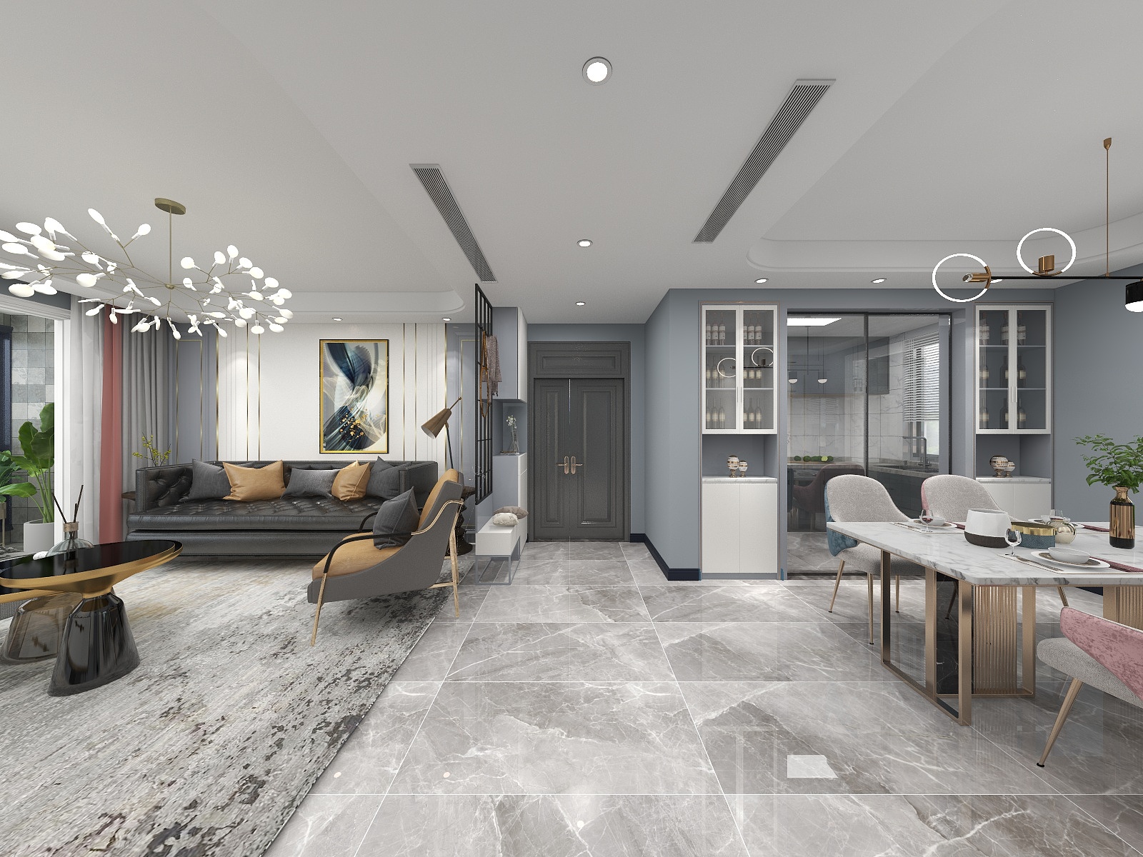 形意-室内设计装饰-建业城-混搭风格-装修设计方案