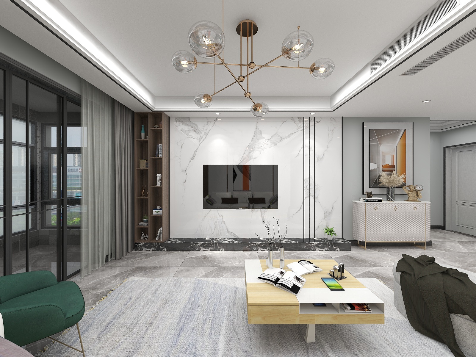 形意-室内设计装饰-建业-现代简约-装修设计方案