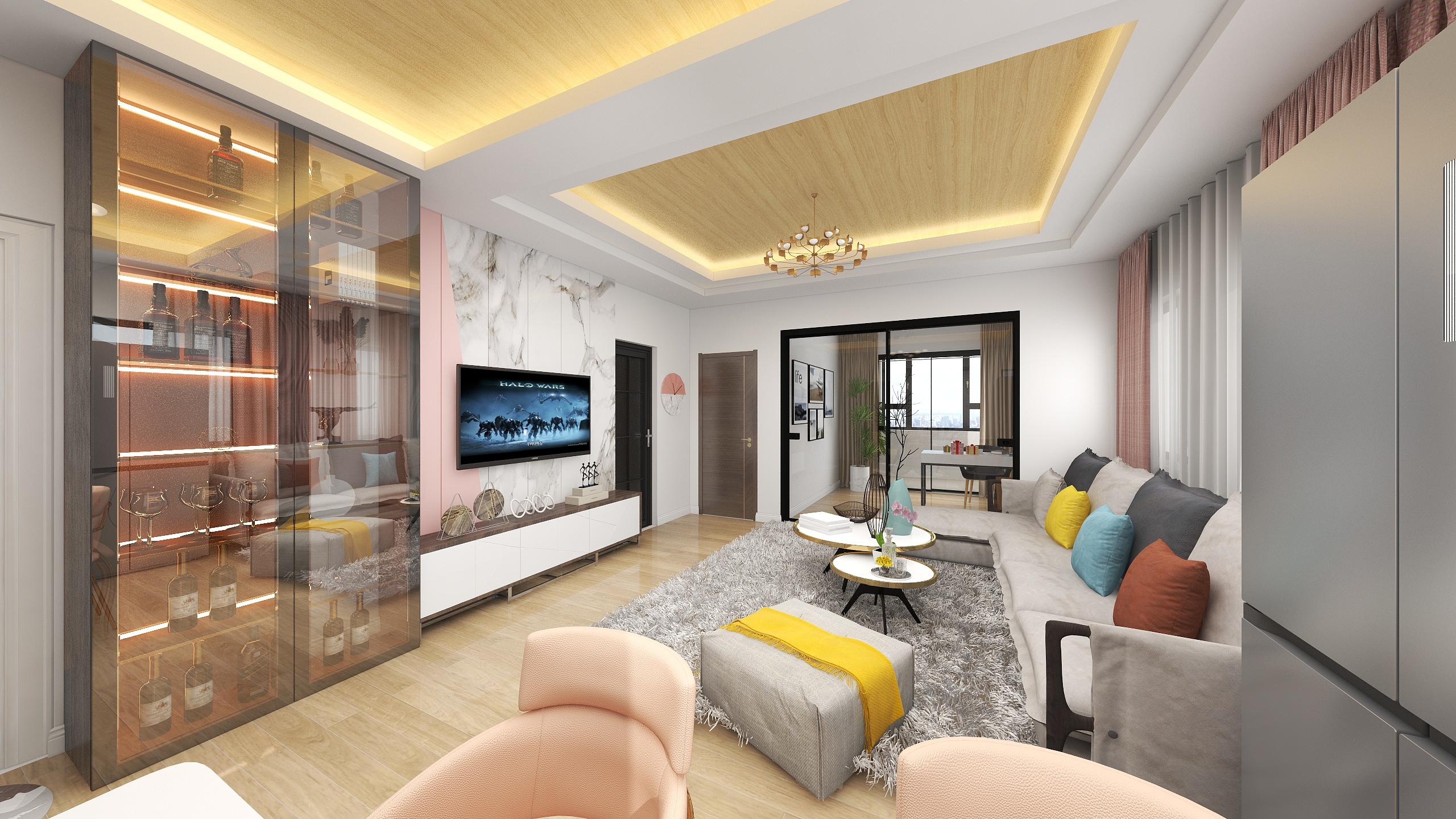 王献乐-瑞和园89.50㎡B户型3室2厅1卫-装修设计方案