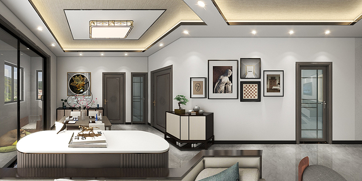 V39余音设计-瑞和园89.50㎡B户型3室2厅1卫-装修设计方案