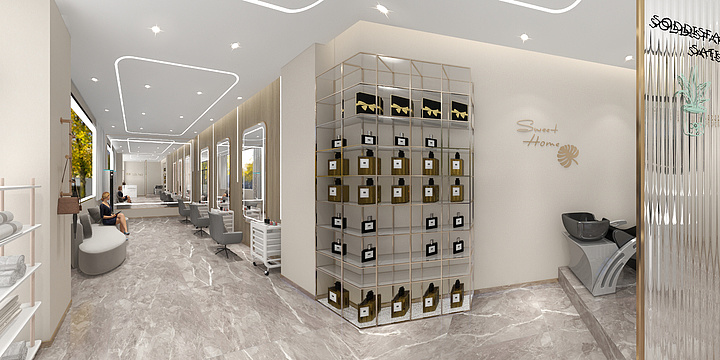 津点装饰种李飞-理发店-装修设计方案