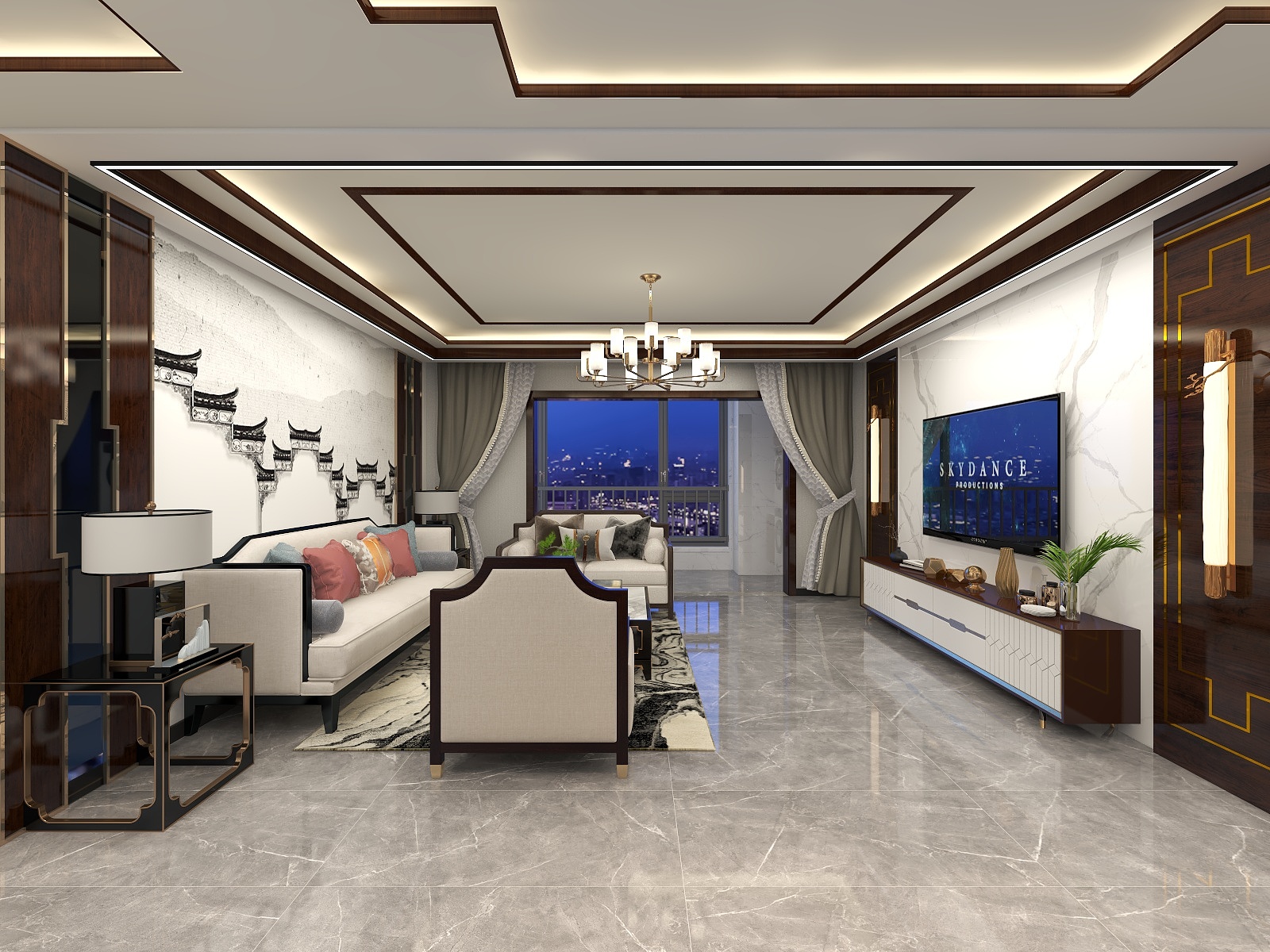 致简设计444-卓玺公馆127平三室-装修设计方案