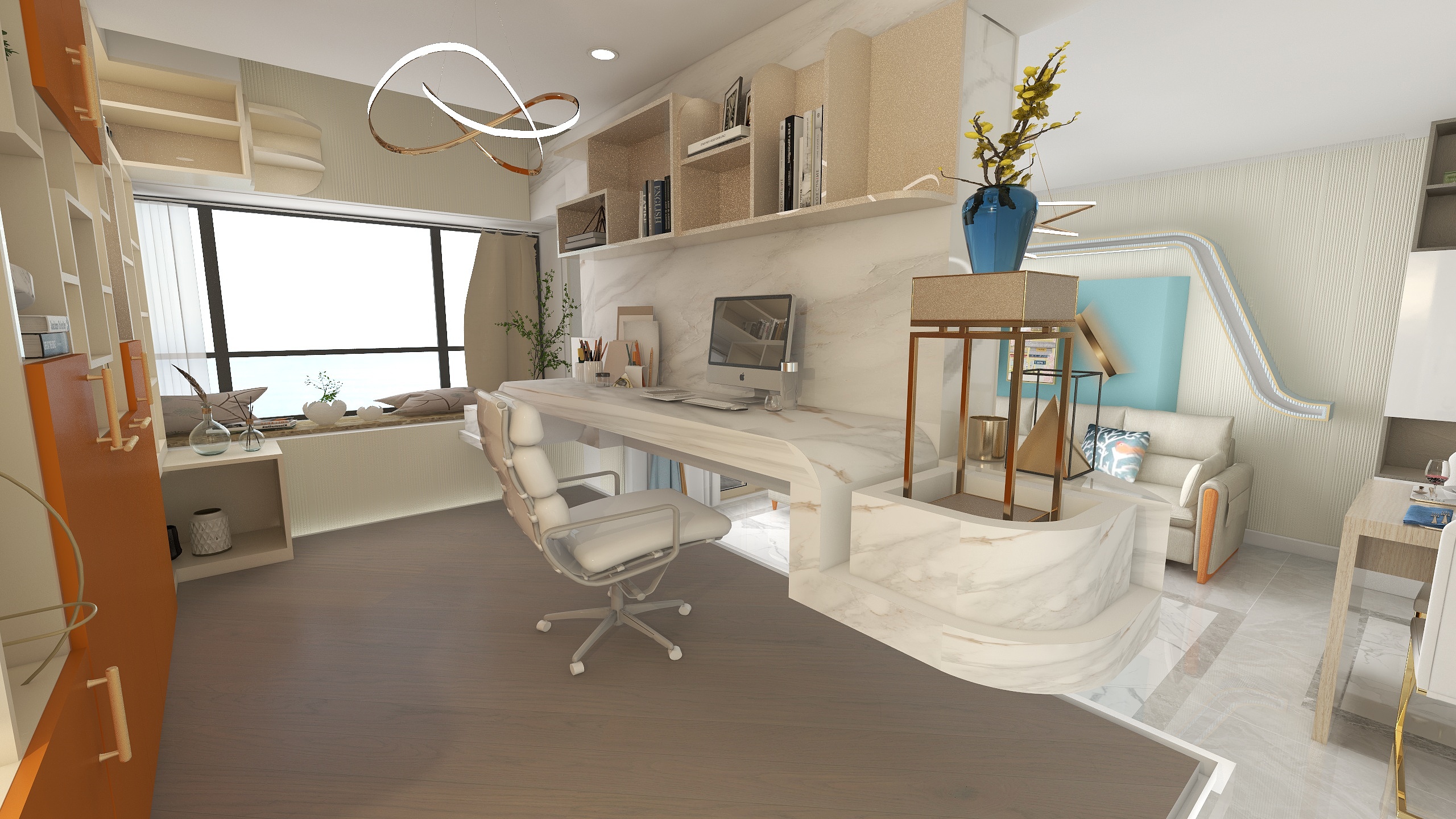 谭江tdkE-德信海德公园83.00㎡A2’3室2厅1卫1厨-装修设计方案