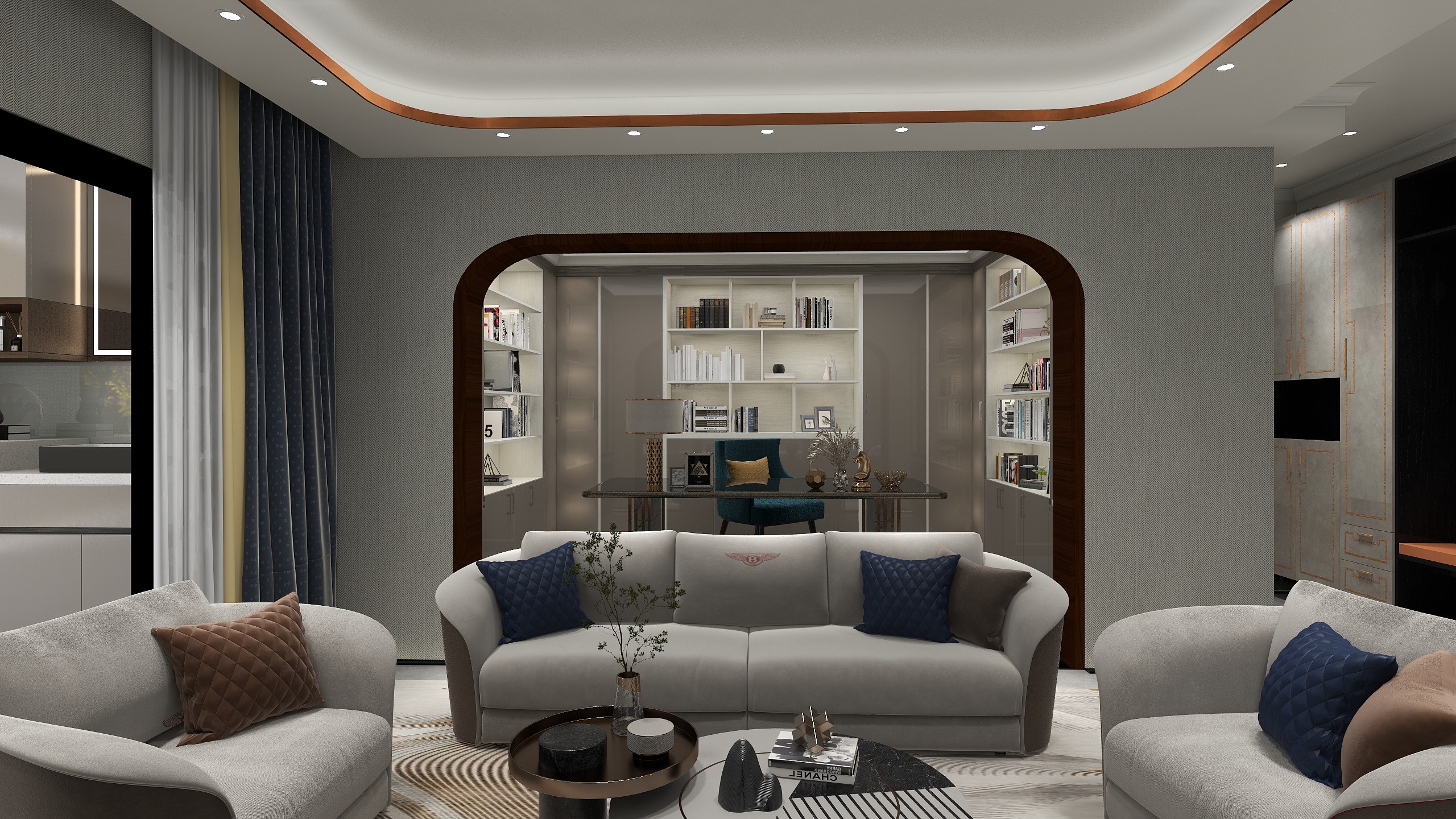 凌默rDcT-180平轻奢三居装修效果图