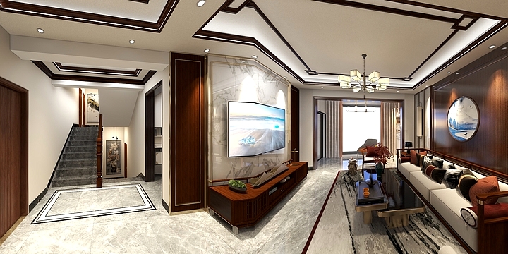 木子李呀呀-中央城13栋(陈总）-中式-装修设计方案