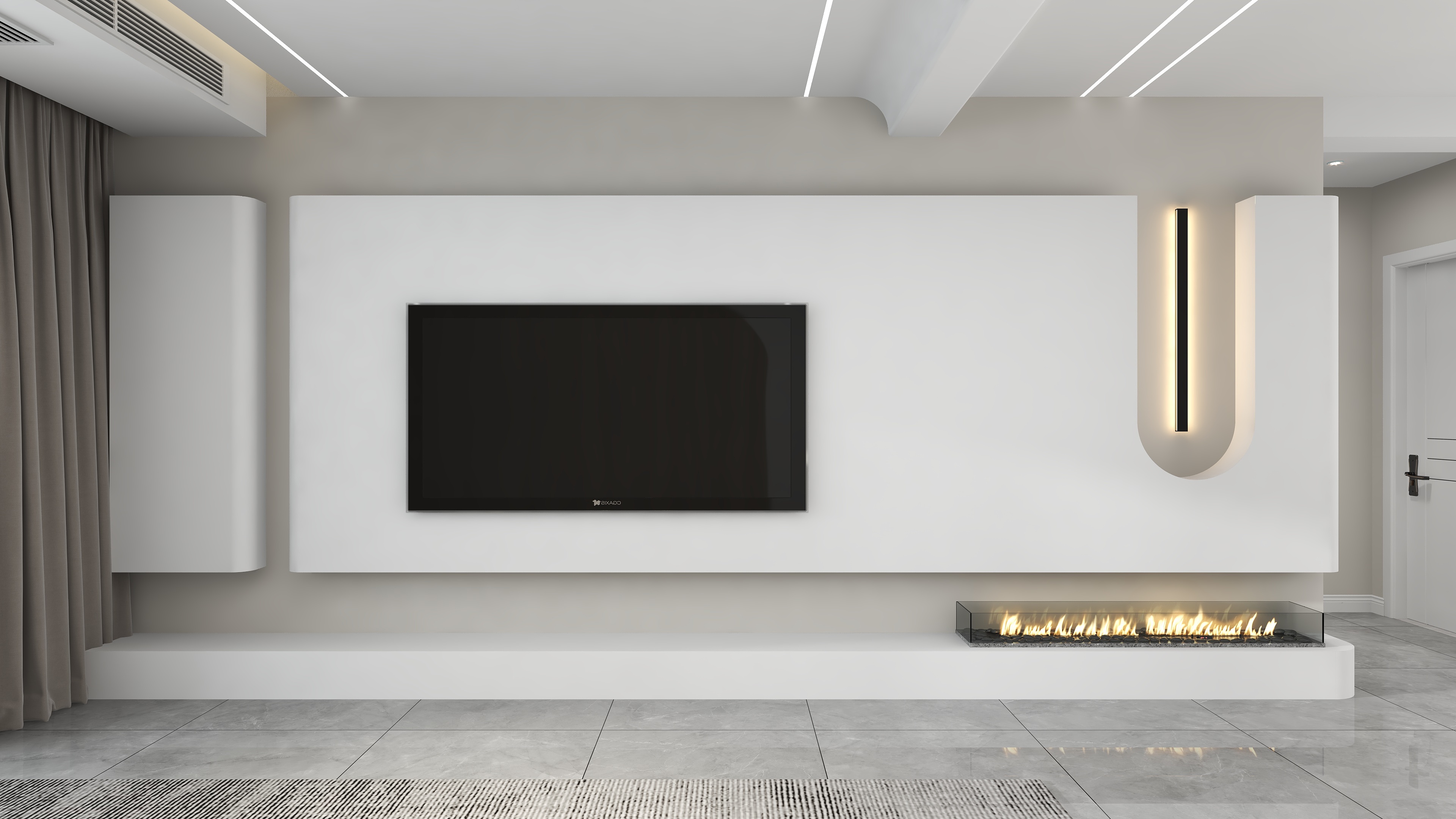 创溢空间设计工作室-120m²现代简约三室-装修设计方案