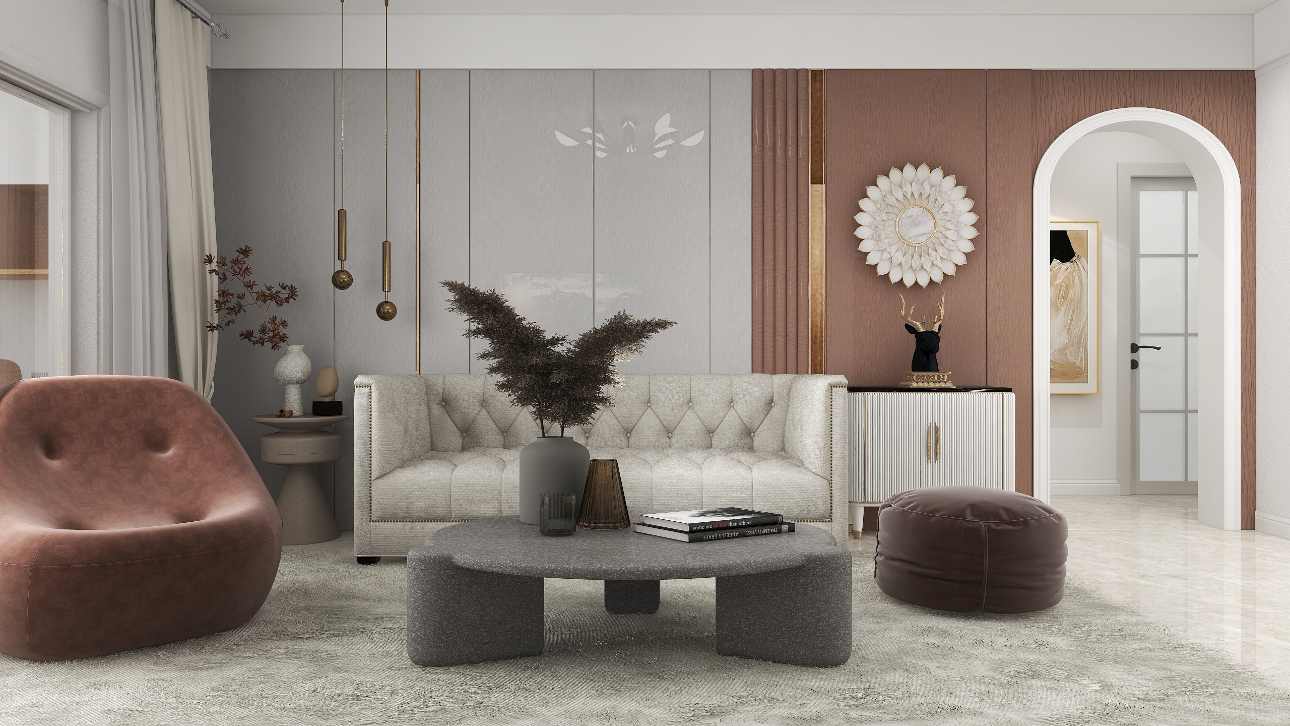 煜晟大宅-【午后静时光】—中州半岛城邦—轻奢风格-装修设计方案