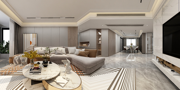 W设计18616729596-瀚林银座18#大平层-装修设计方案