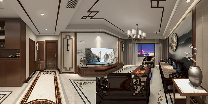 橙艺传媒-豪宅中式-装修设计方案