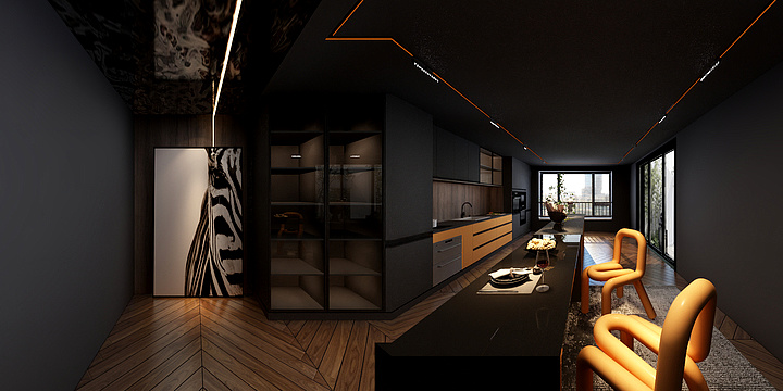 德意世家-杨磊-【开放式厨房】--小黑与小黄-装修设计方案