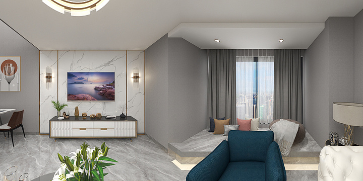 设计师mideo-天徽装饰-安康万达2-轻奢-装修设计方案