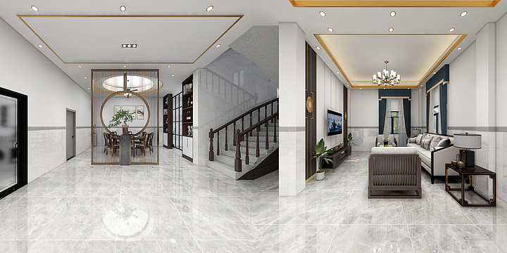 北海装修李工-海哥别墅装修-新中式-装修设计方案