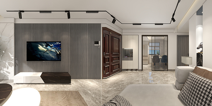 全案设计杨博-开阔大气的现代简约风格（87㎡三房）-装修设计方案