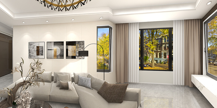 智达丶亿人设计-金泰四期A2三室现代轻奢-装修设计方案