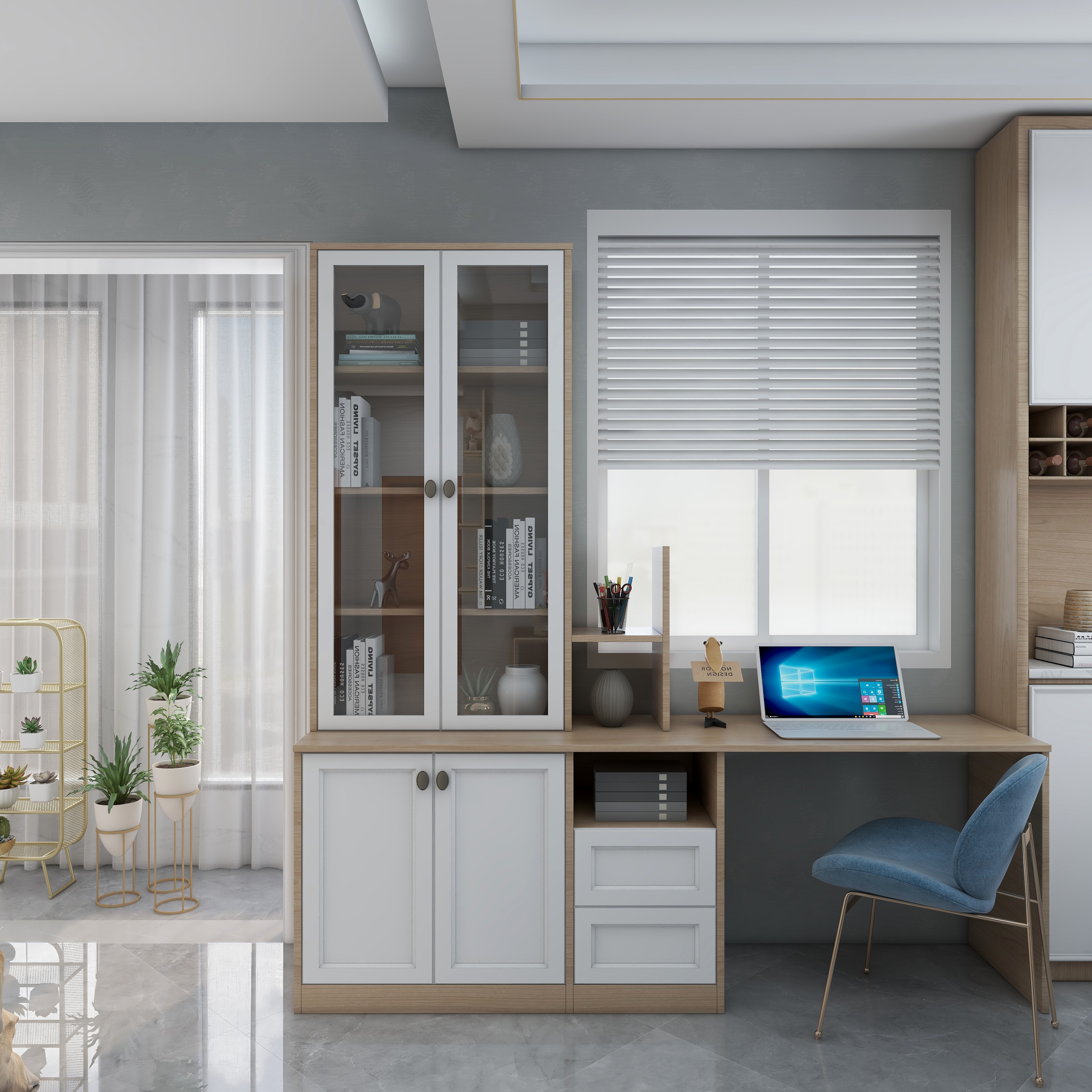 唯娜设计-瑞和园89.50㎡B户型3室2厅1卫-装修设计方案