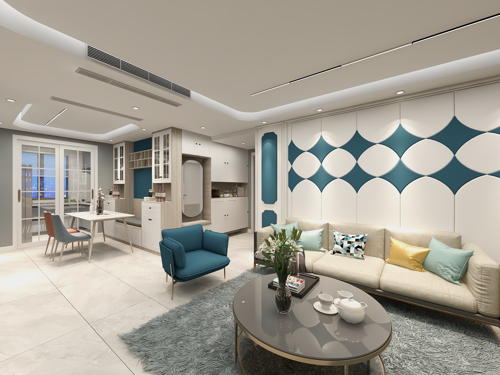 形意-室内设计装饰-建业城-混搭风-装修设计方案