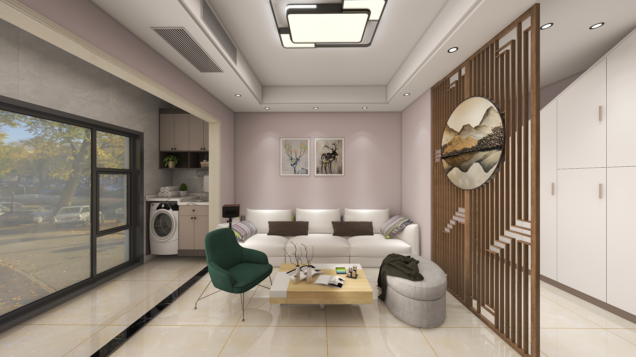 陈建斐-中环荣誉悦堂-现代装修效果图