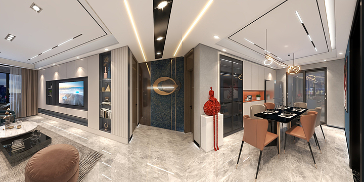 邑装设计-帝皇9#-轻奢-装修设计方案