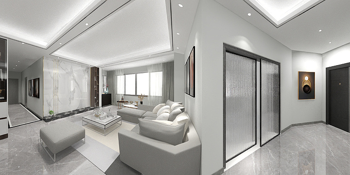 意米兰设计邓-东江新城曾总效果图-装修设计方案