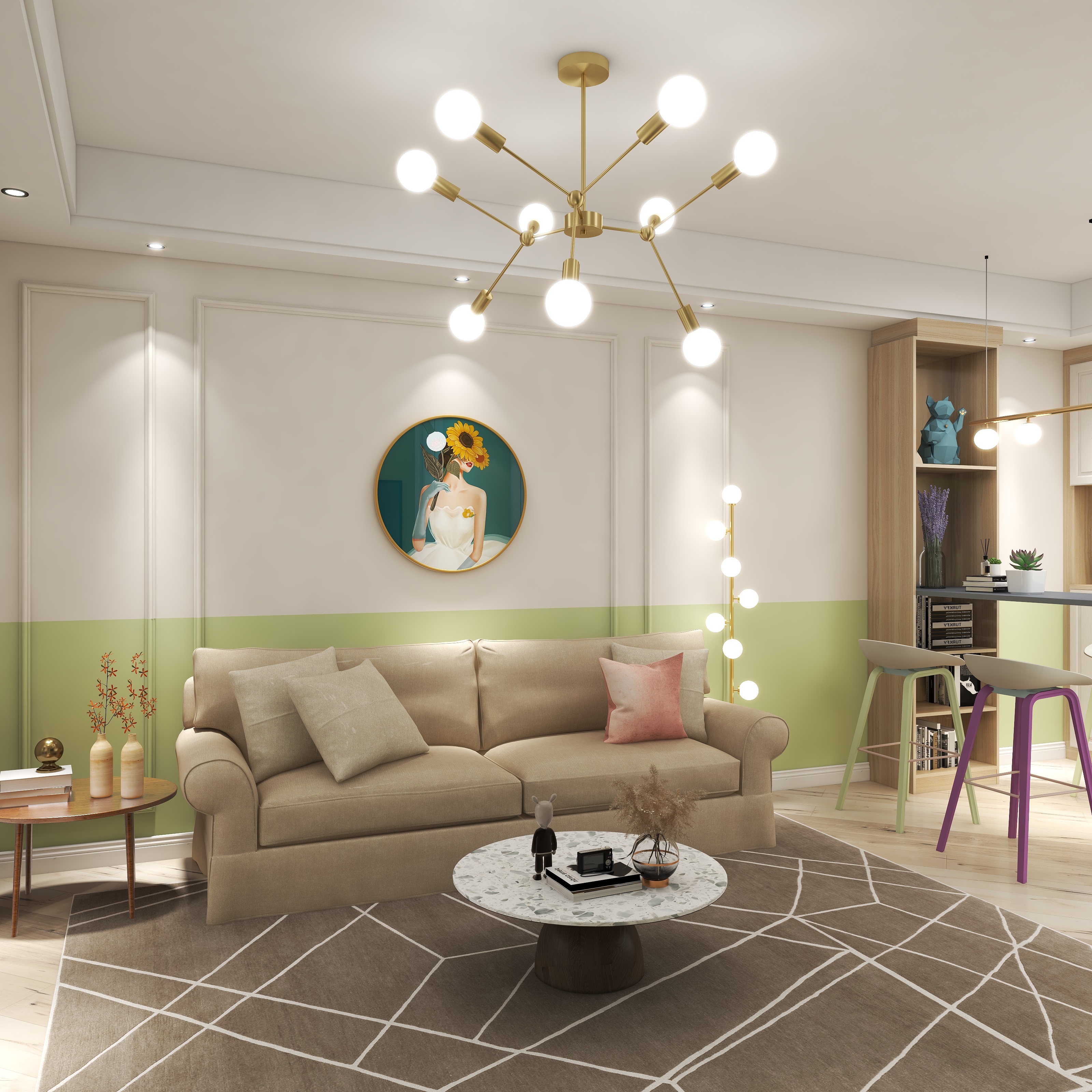 陈东-德信海德公园83.00㎡A2’3室2厅1卫1厨-装修设计方案