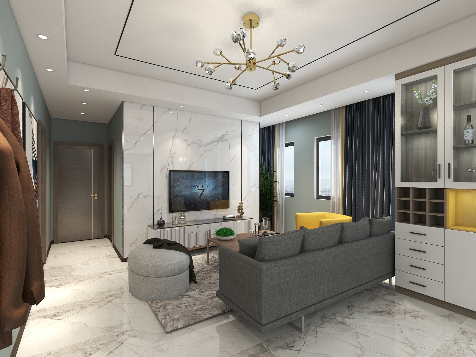 蚂蚁定制15952978610-瑞和园89.50㎡B户型3室2厅1卫-装修设计方案