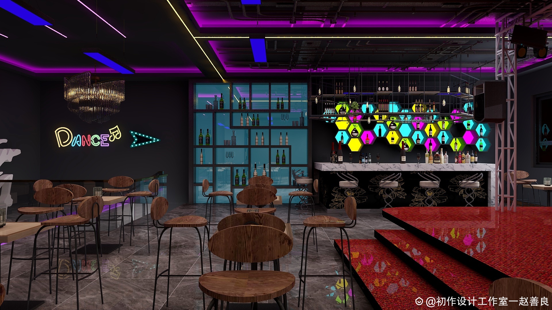 在音乐酒吧设计中 最重要的吧台家具你会怎样设计？_wtfeng-站酷ZCOOL