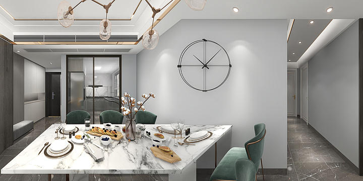 德意世家-杨磊-现代轻奢风121平-三居-装修设计方案