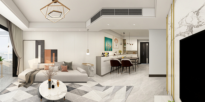 七洛-嘉誉镜湖98平-装修设计方案