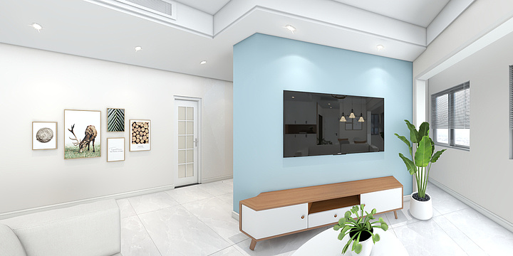 看不见的遮掩雾-小清新-套三单卫89.50㎡-装修设计方案