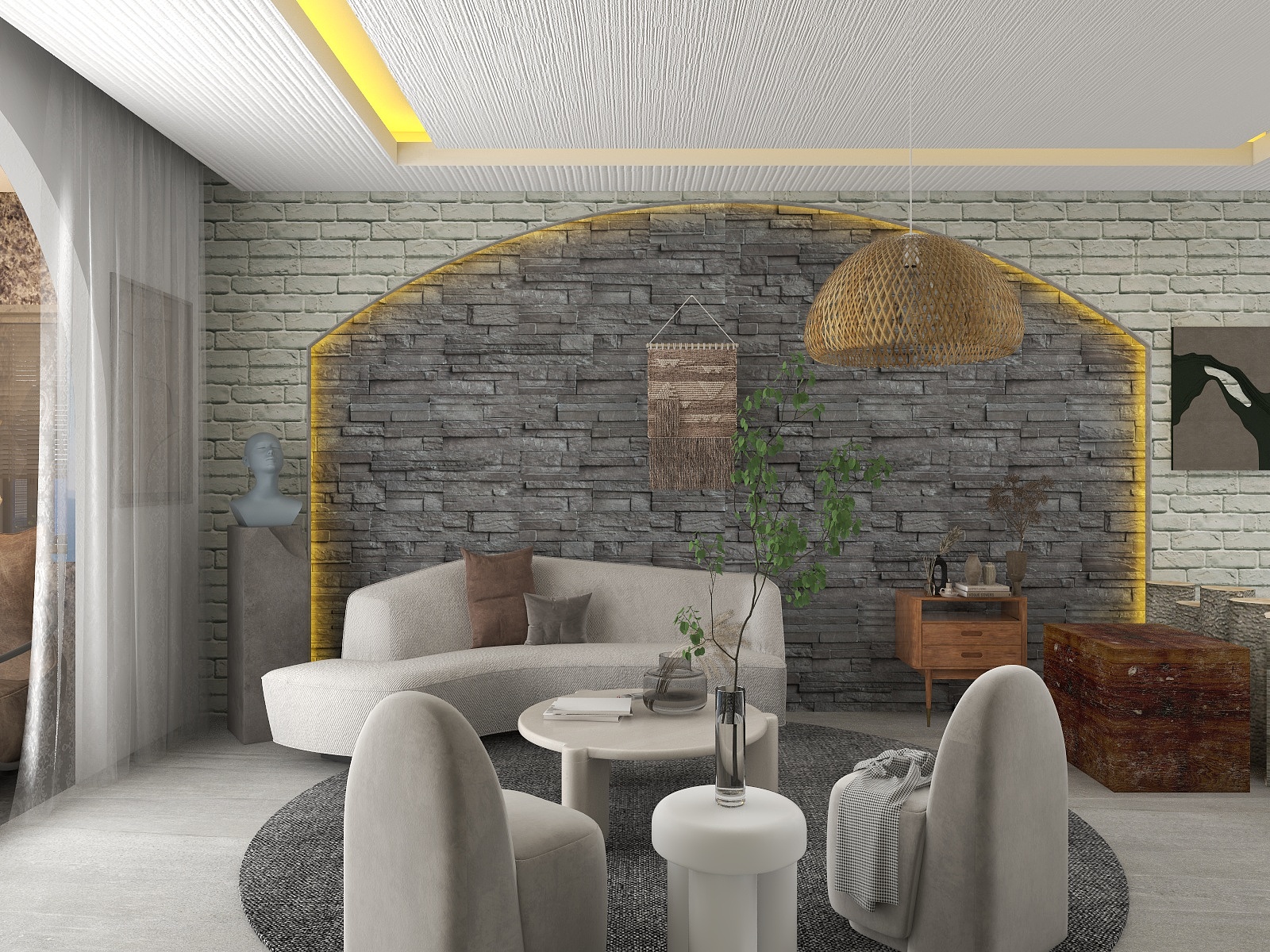 空间设计颜斌-诧寂风装修效果图