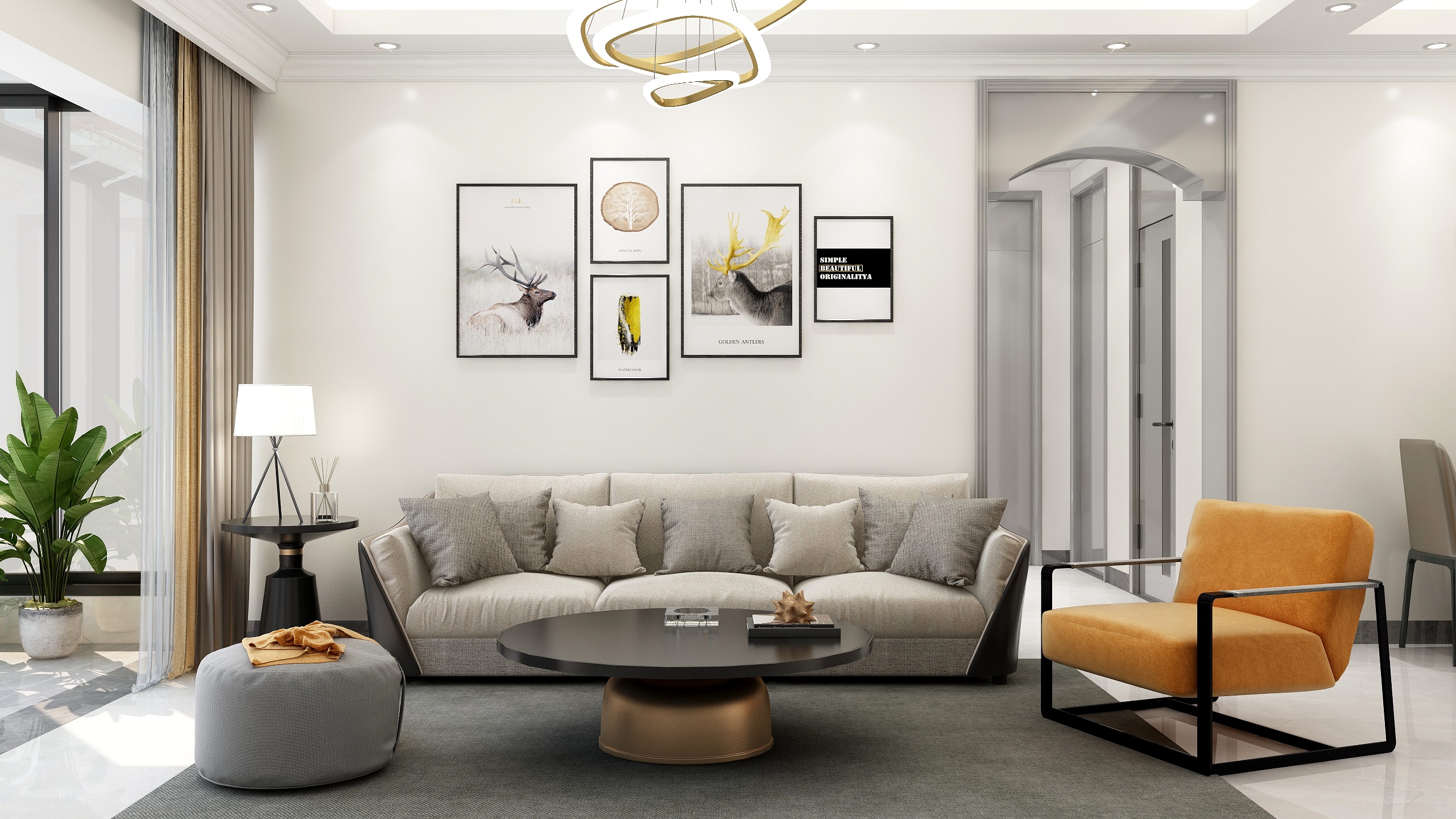 室内设计师啊豪-万科翰邻城-现代简约-装修设计方案