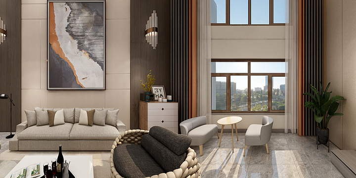 创艺美家空间设计-秦皇丽景-5#复式16K-装修设计方案