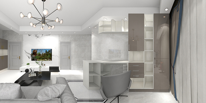 孤独的王者荣耀-瑞和园89.50㎡B户型3室2厅1卫-装修设计方案